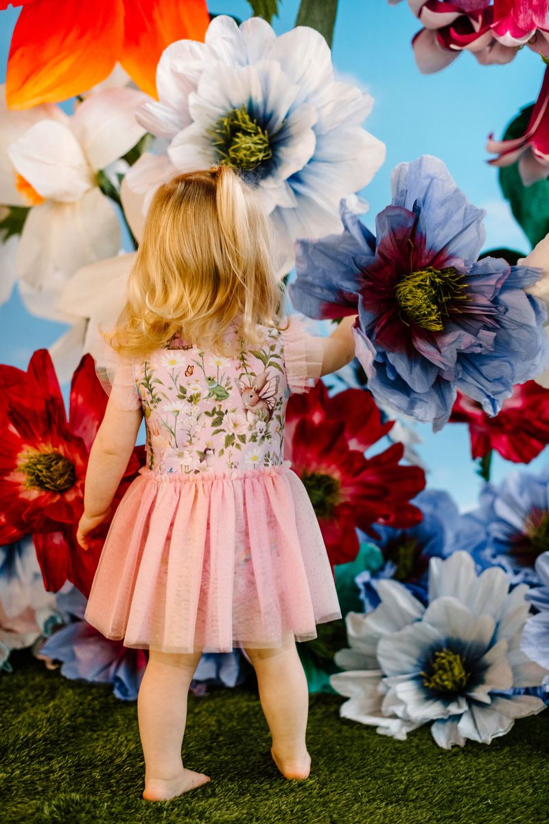Fairyland Dreamy Tutu Bodysuit Dress - Pink Lavender
