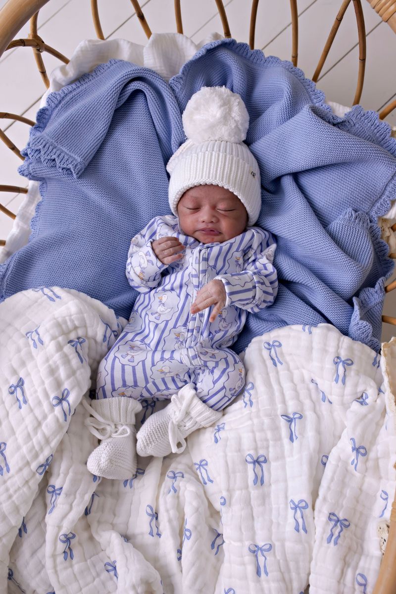 Baby Knit Beanie - Snow 0-6M