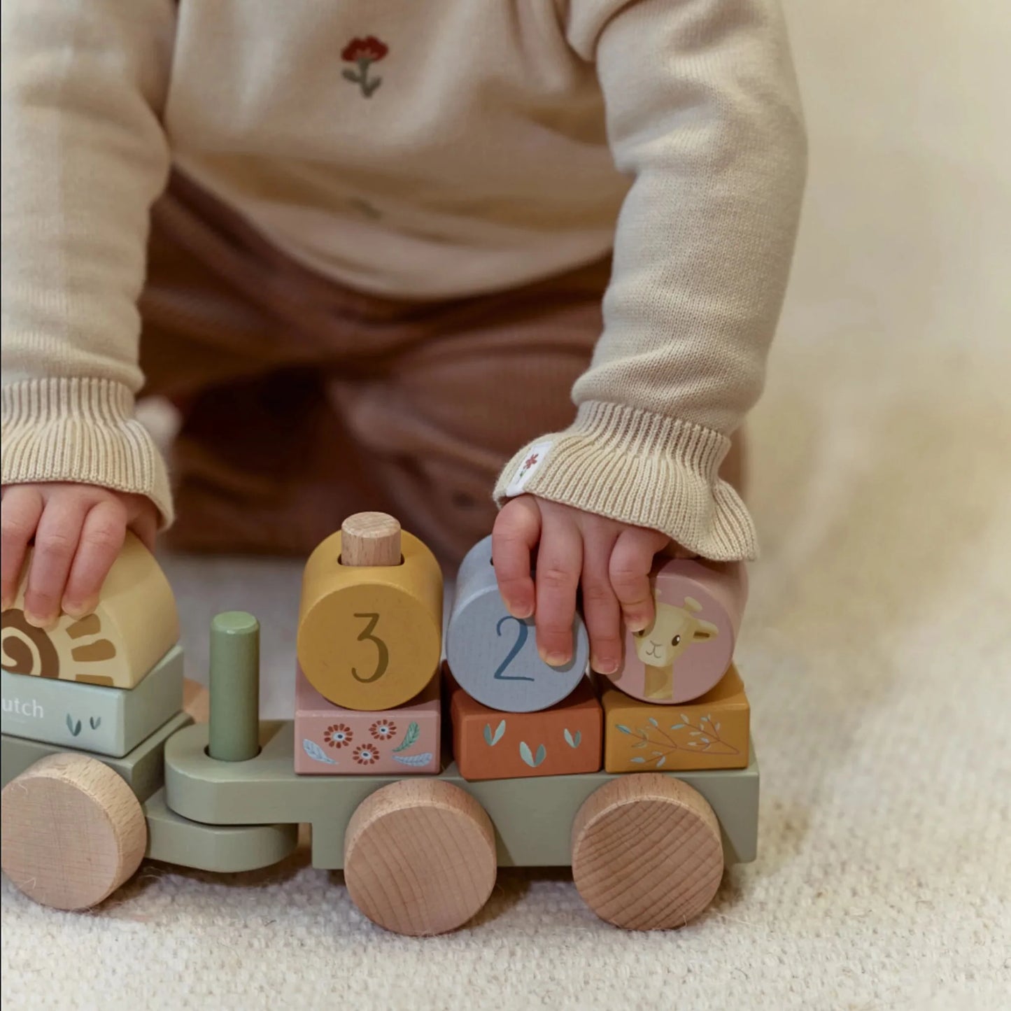 Little Dutch Safari Wooden Block Train