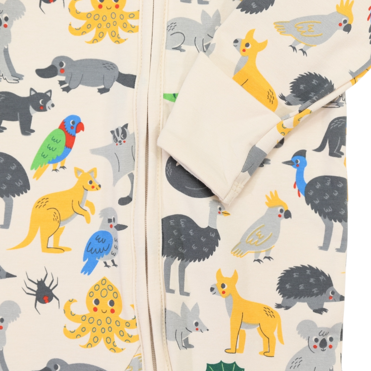 Australian Animal Zip Onesie - Beige
