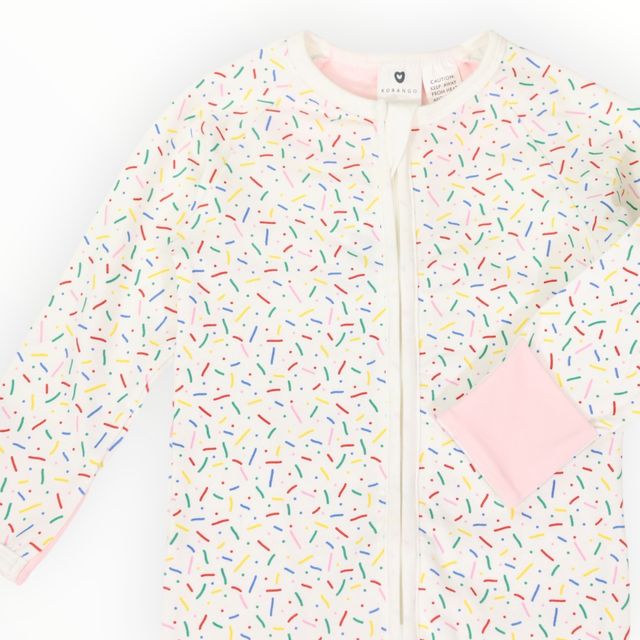 Sprinkles Zip Cotton Romper - Beige
