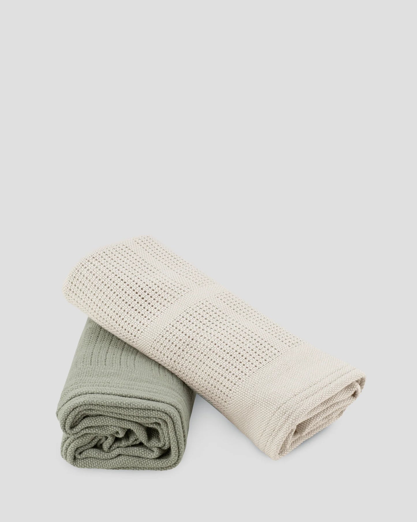 Baby Cellular Blanket 2Pk - Bayleaf