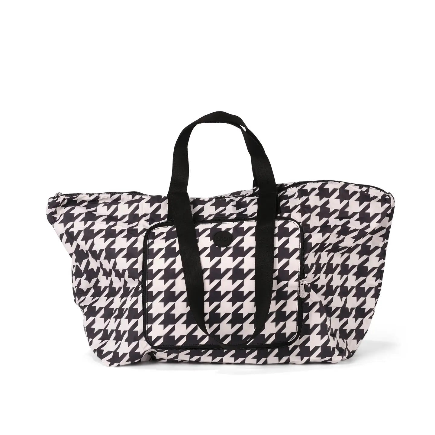 Fold Up Tote - Houndstooth