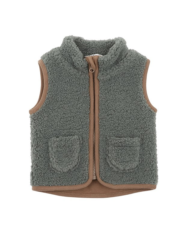 Mateo Zip Up Vest - Sage