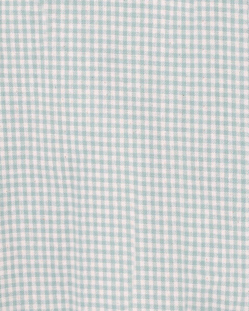 Scott Button Up Bodysuit - Sage Check