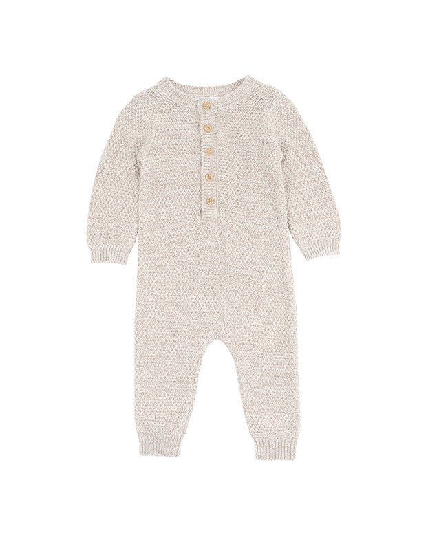 Oliver Knit Romoper - Stone Marl