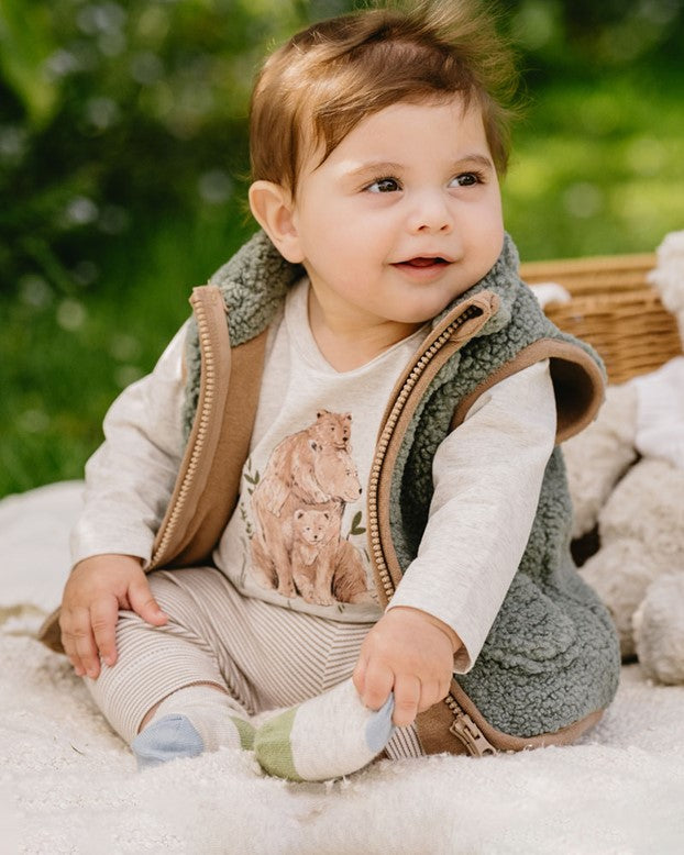 Mateo Zip Up Vest - Sage