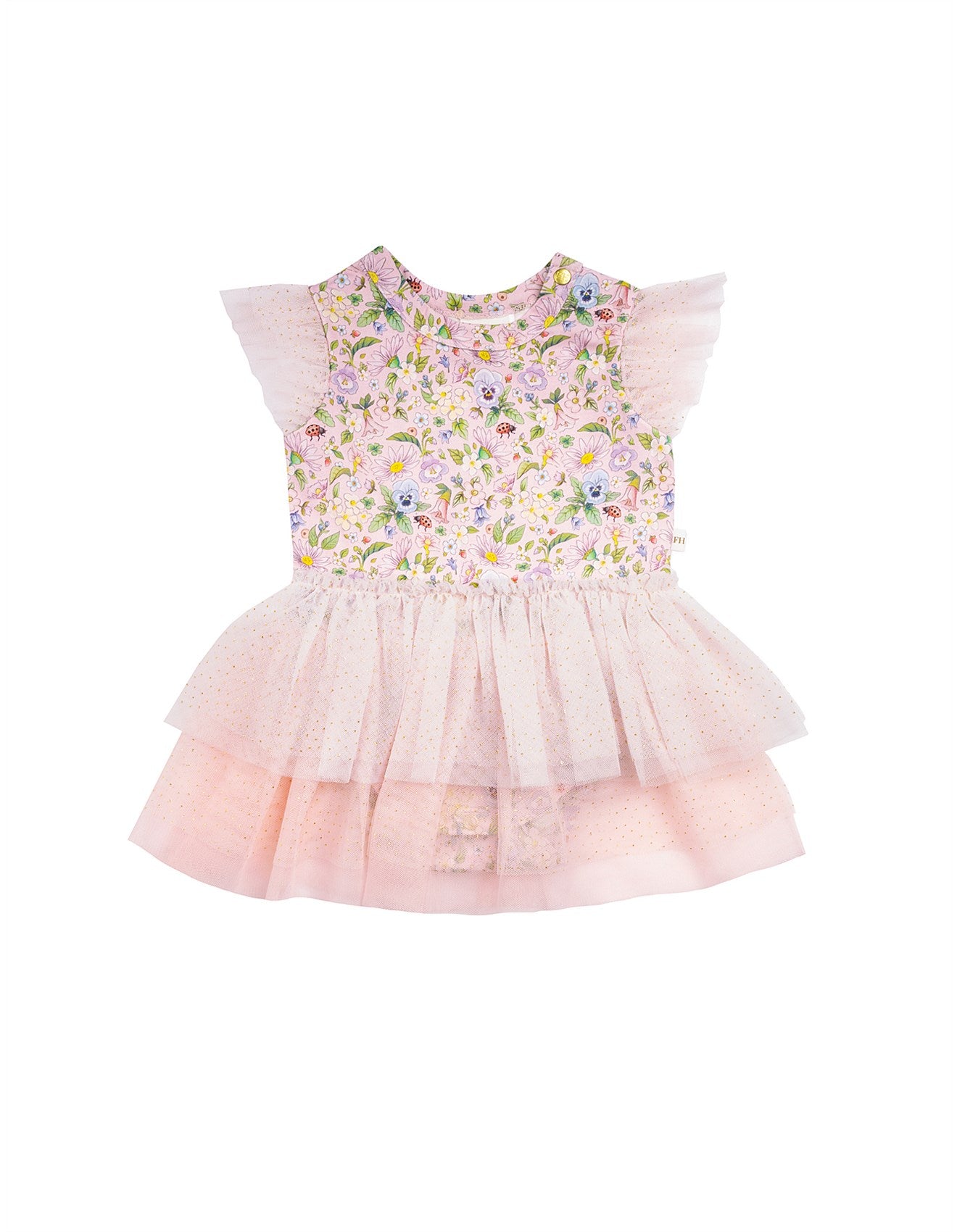 Fairyland Dreamy Tutu Bodysuit Dress - Pink Lavender