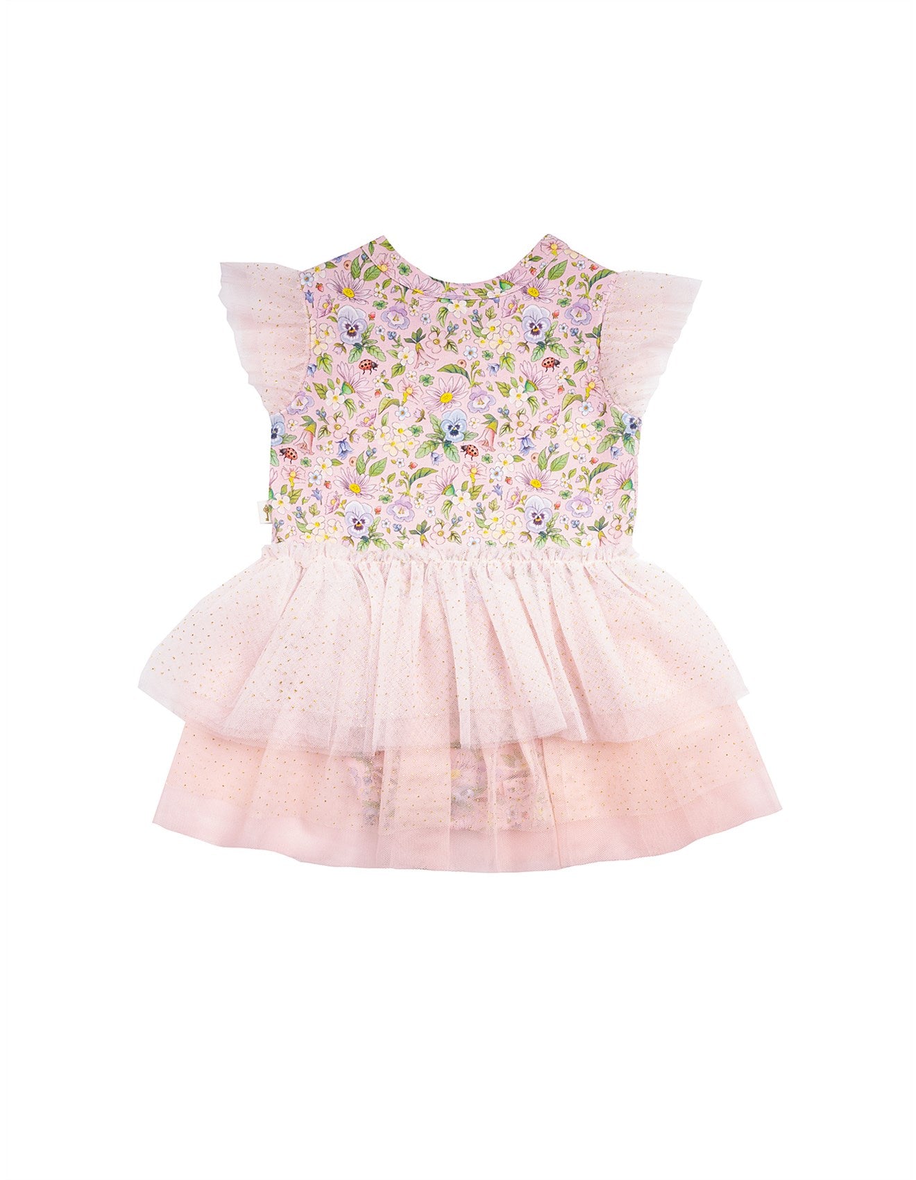 Fairyland Dreamy Tutu Bodysuit Dress - Pink Lavender