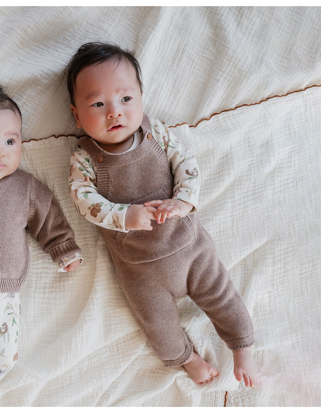 Bailey Knitted Overalls - Chestnut