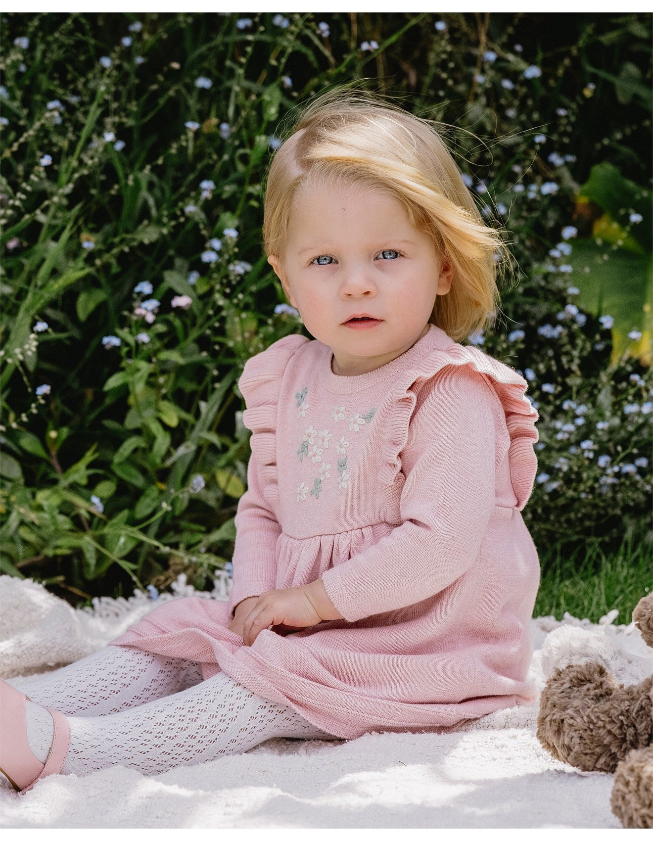 Nancy Knitted Dress - Pale Pink Marl
