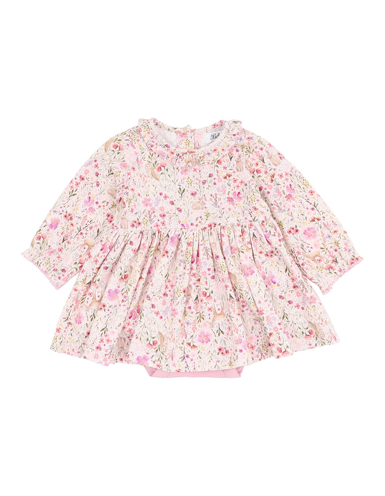 Flossy Print Overlay Dress