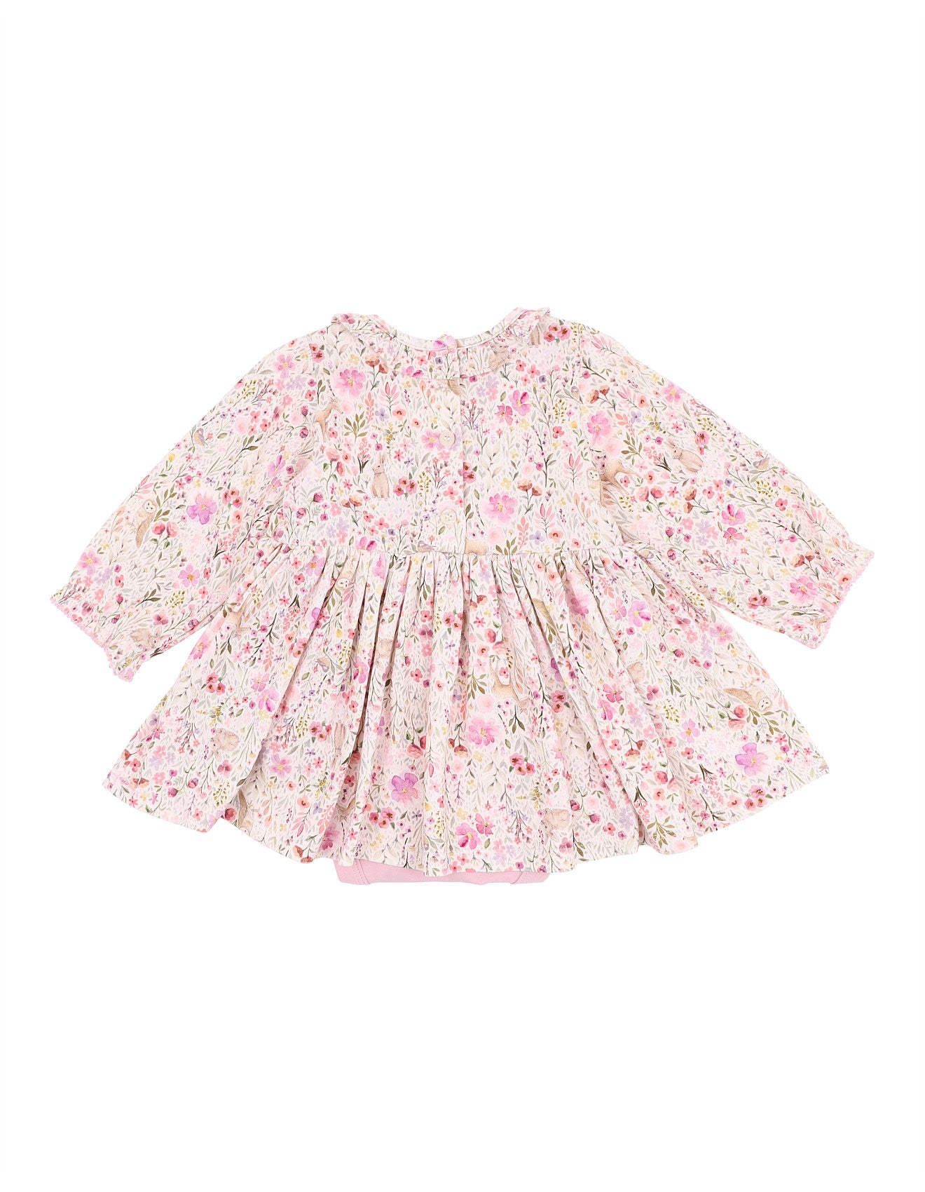 Flossy Print Overlay Dress