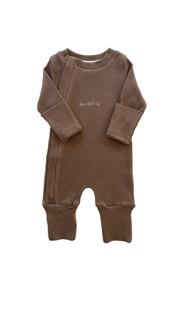 Ribbed Jumpsuit - Caramel