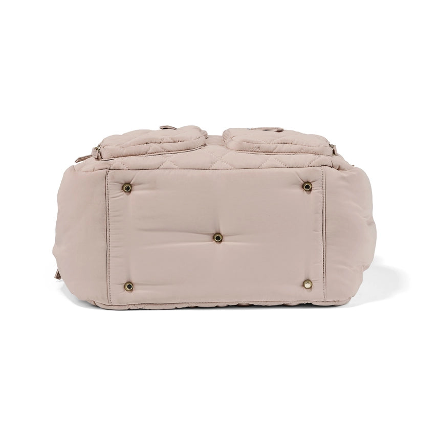 Carry All Nappy Bag - Puffy Beige Quilt