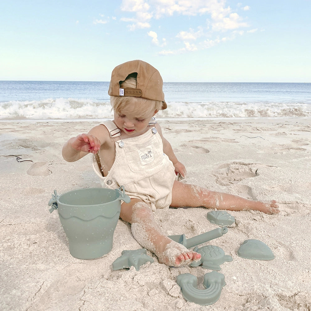 Silicone 8 Pc Bucket & Spade Set -Sage