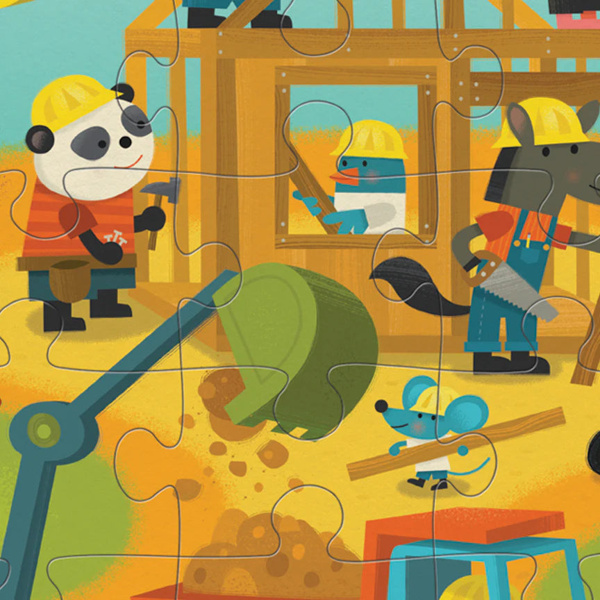 Classic Floor Puzzle 36 pc - Busy Builders