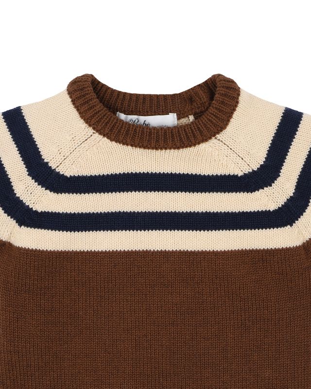 Jake Raglan stripe Knitted Jumper - Multi