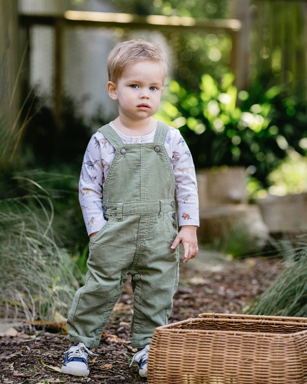 Isaac Cord Overalls - Sage Green