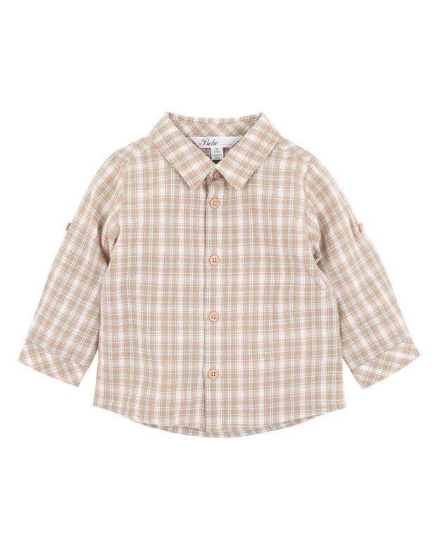 Isaac Check Shirt - Natural Check