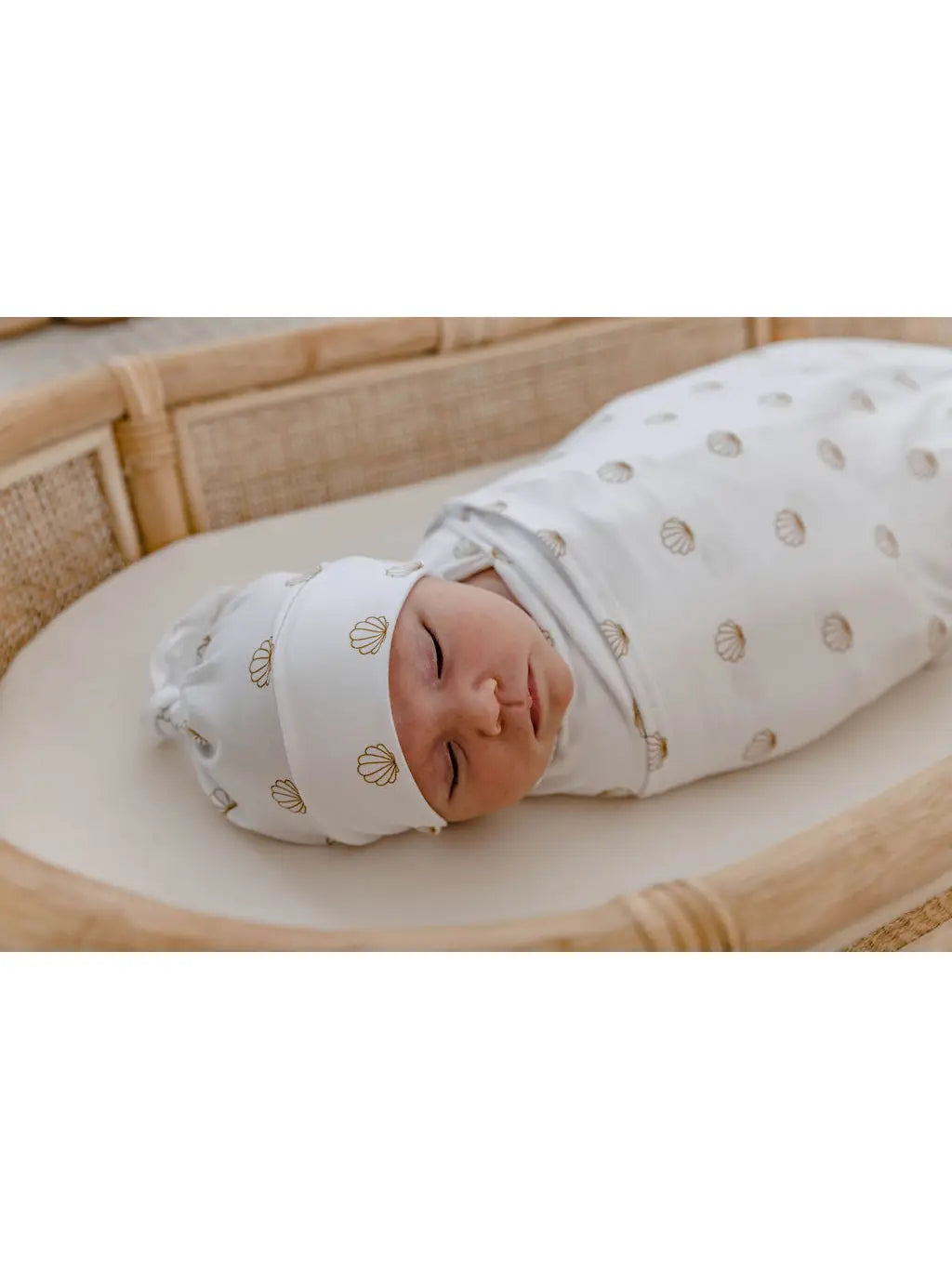 Bamboo Knotted Beanie - Nude Seashell