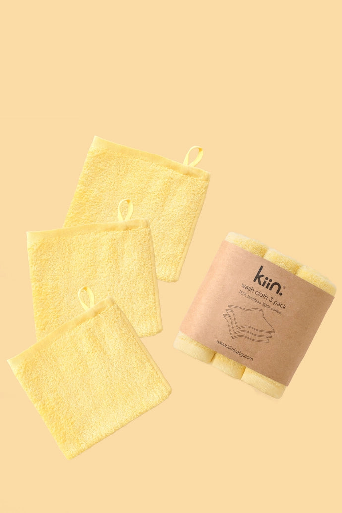Wash Cloth 3pk - Buttercup