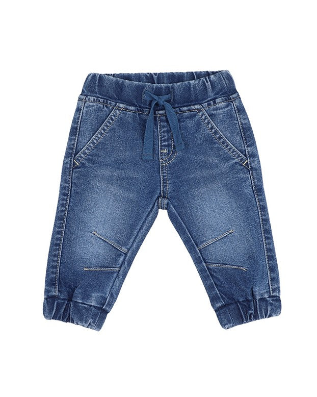 Isaac Denim Pull On Jeans - Indigo Blue