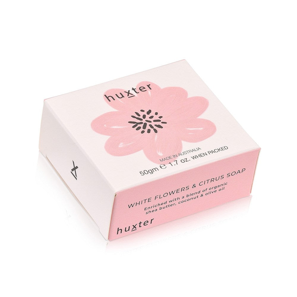 Pastel Pink Flower - Guest Boxed Soap W/Flowers & Citrus 50gr