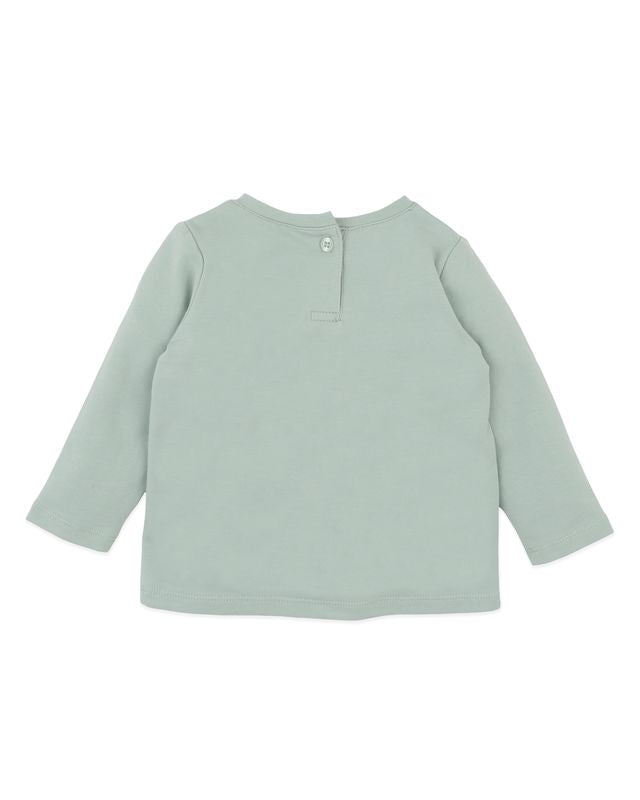 Emmy Ducks On Scooter L/S Tee - Dusky Sage