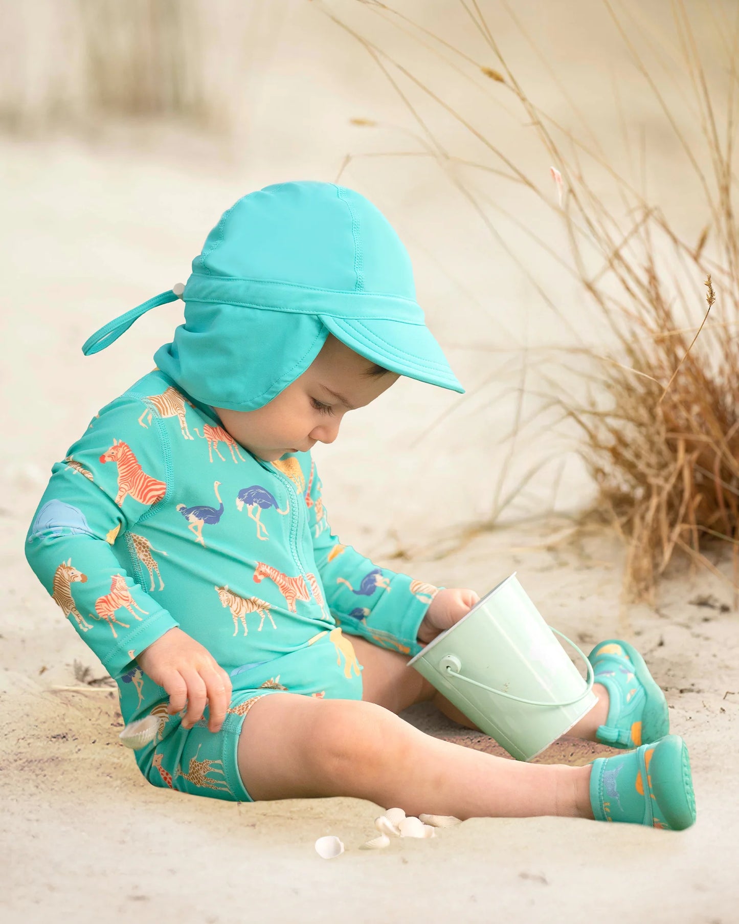 Toshi Swim Onesie L/S - Congo Seagrass