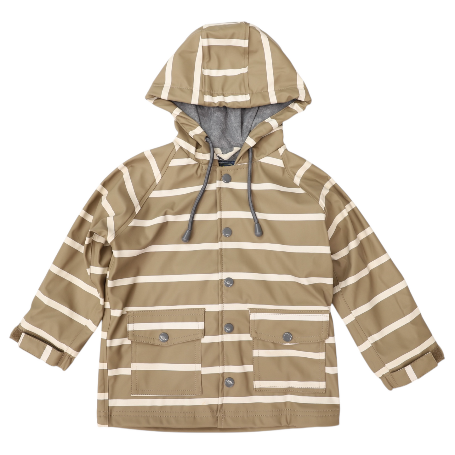 Striped Colour Change Raincoat - Chestnut