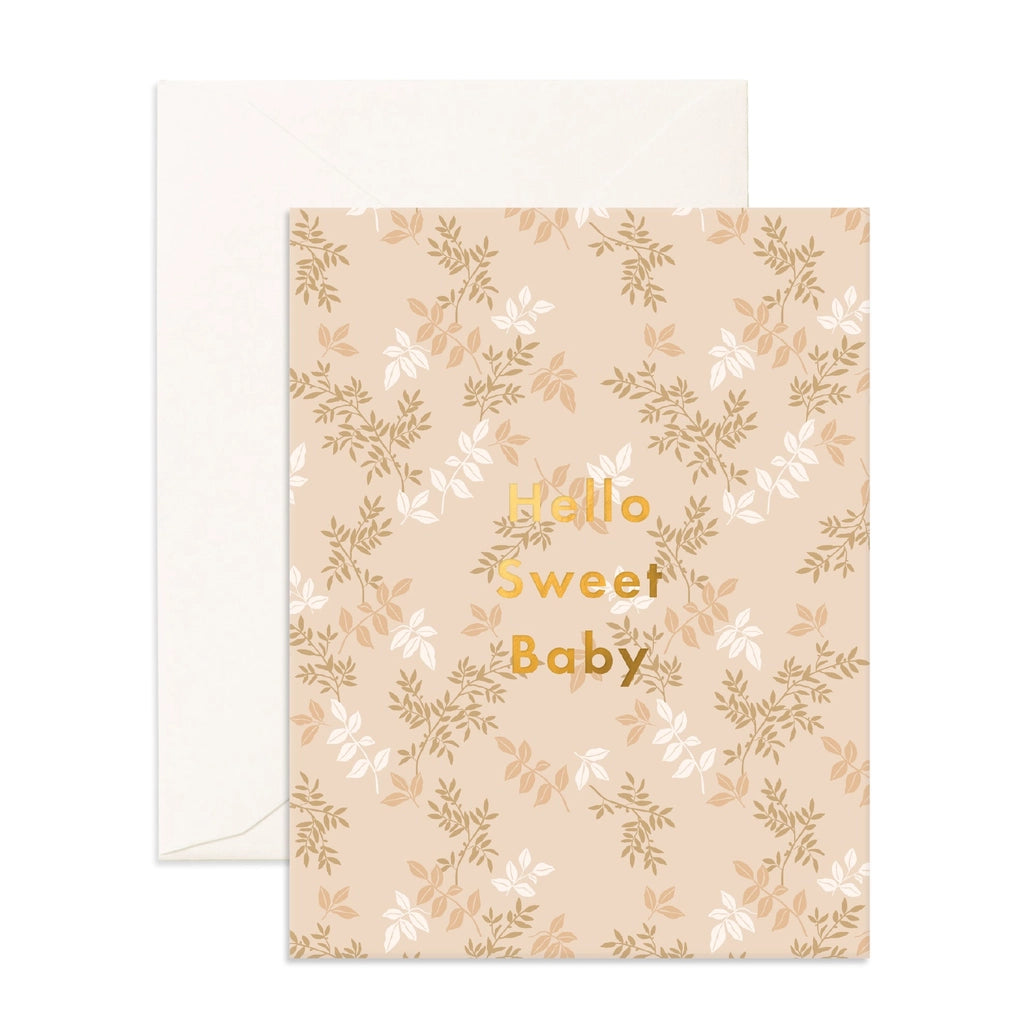 Card - Hello Sweet Baby Cedarwood