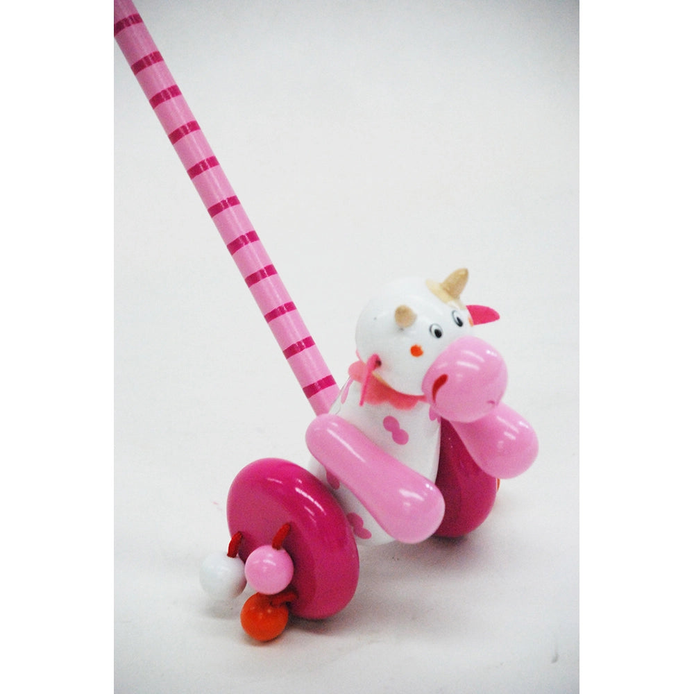 Wooden Push Along - Cow