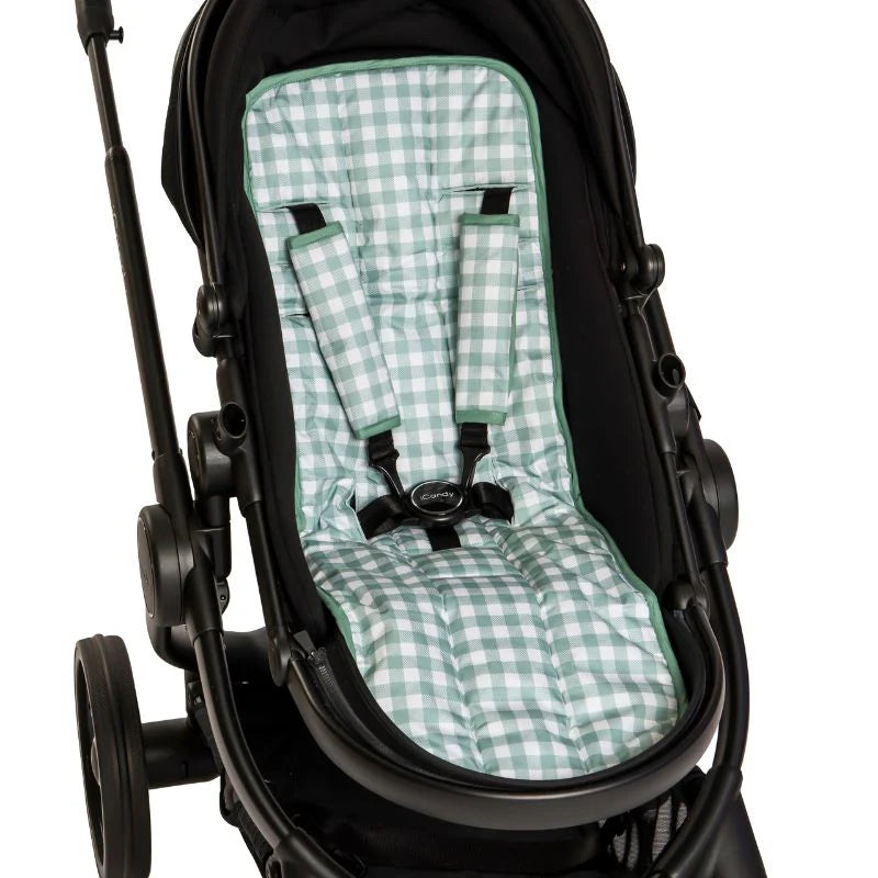 Pram Liner - Gingham Sage