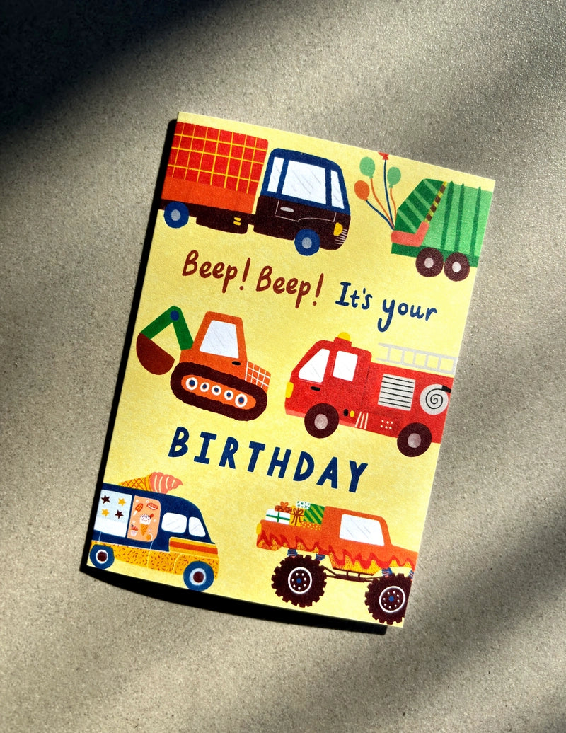 Card - Vehicles Happy Birthday