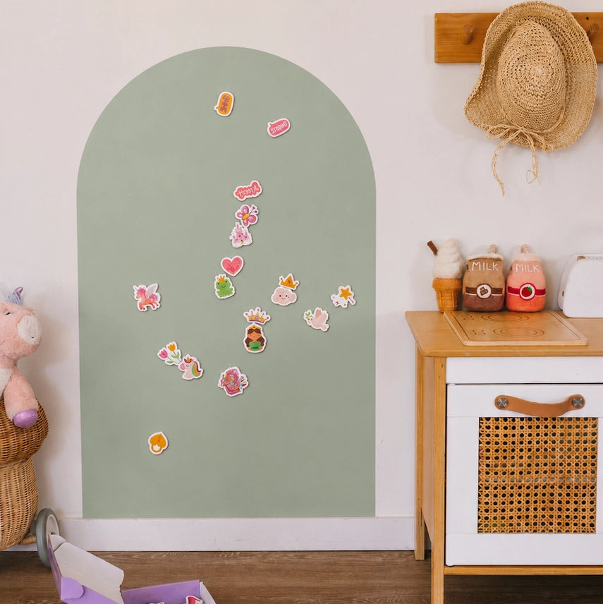 Magnetic Playwall™ | Magnetic Wall Decal For Kids & Playrooms - Olive