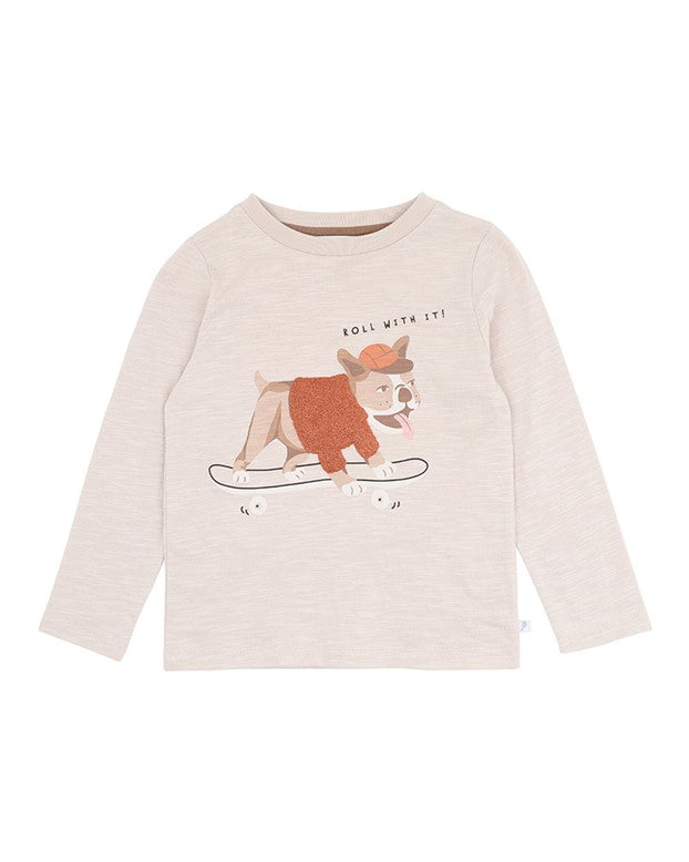 Cool Dogs Skate Board Tee - Stone