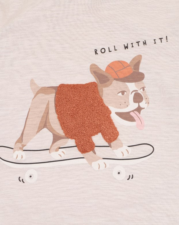 Cool Dogs Skate Board Tee - Stone