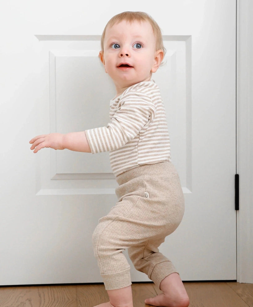 Organic Cotton Leggings - Heather Oat