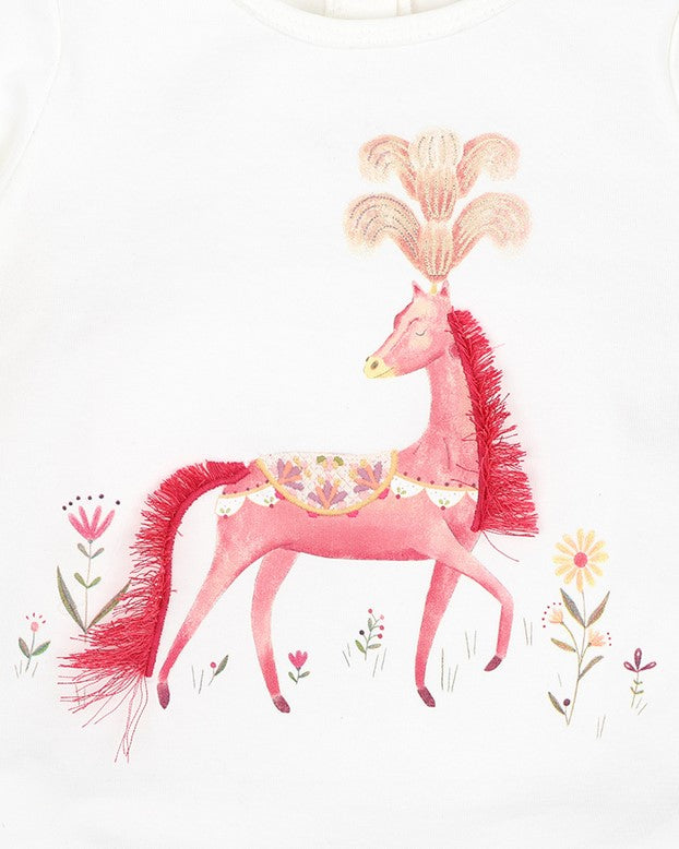 Wild horses Tee - Light Cream