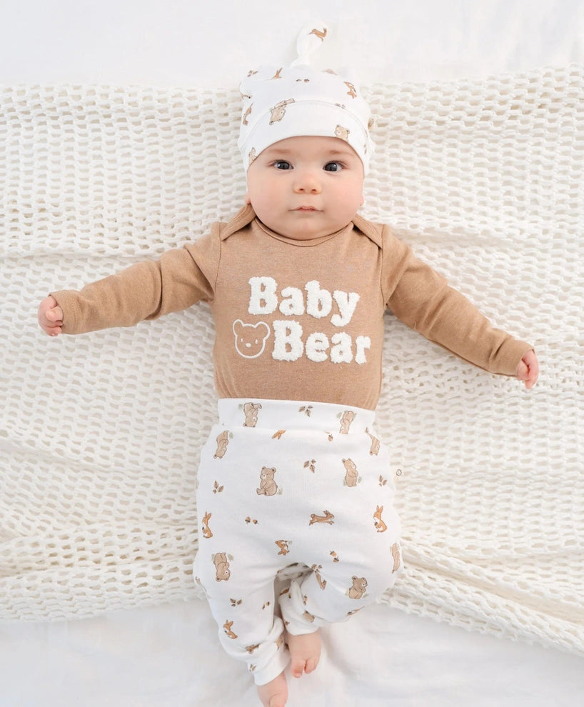 Organic Cotton Beanie - Bear & Bunny