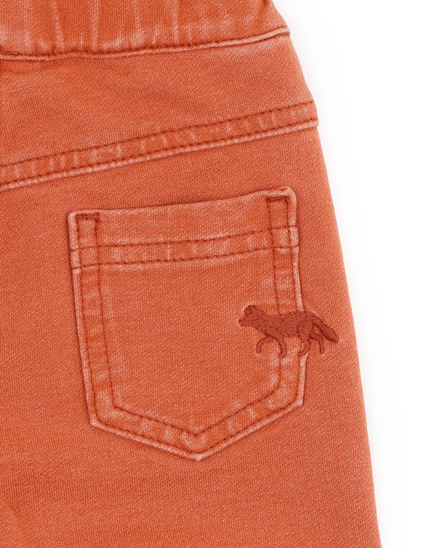Cool Dogs Pull On Knit Denim Jeans - Rust