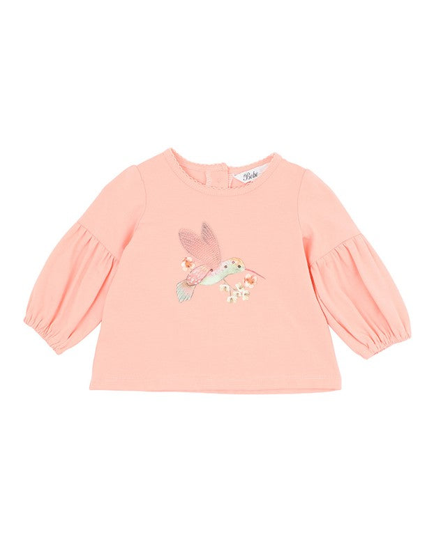 Lyla Hummingbird Tee - Peach Fuzz