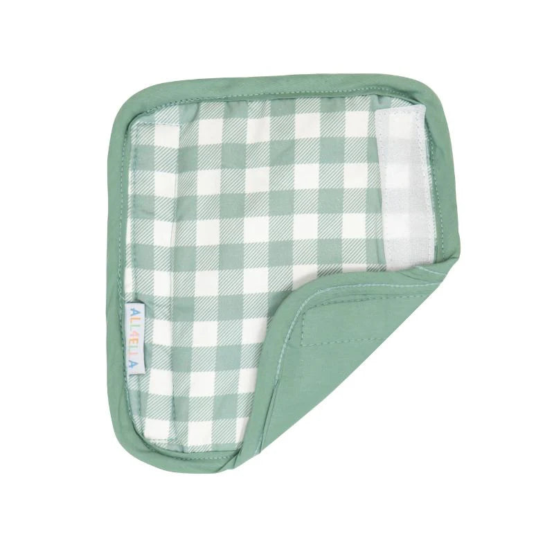 Harness Covers & Pram Pegs - Gingham Sage