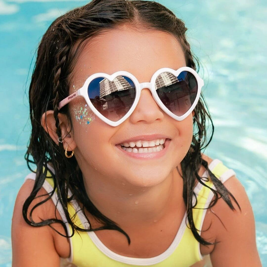 Kids Sunglasses - Heart, Milkshake