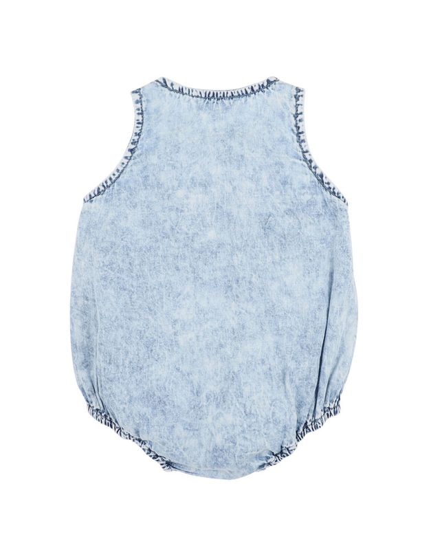Denim Romper - Acid Wash Light Denim