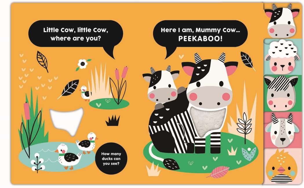 Peekaboo Little Cow Touch & Find - Board Book
