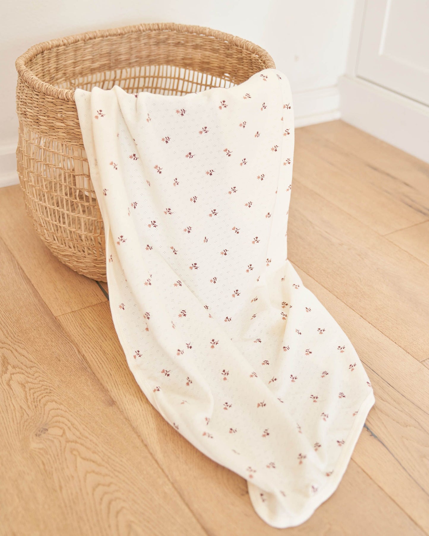 Quincy Mae Pointelle Baby Blanket - Rose Fleur