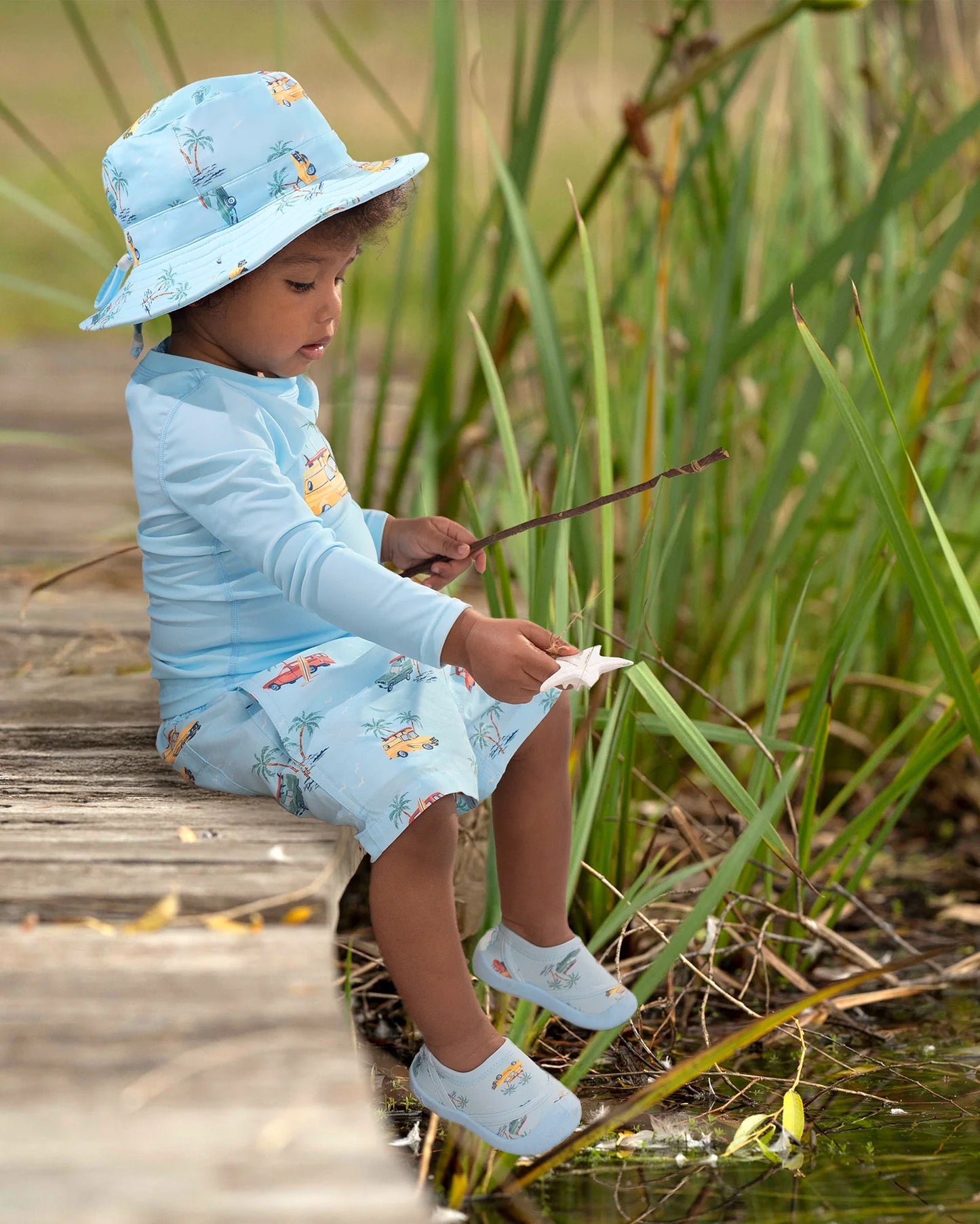 Toshi Swim Sunhat - Swell Seekers Sky