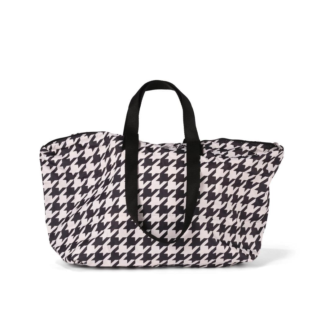Fold Up Tote - Houndstooth